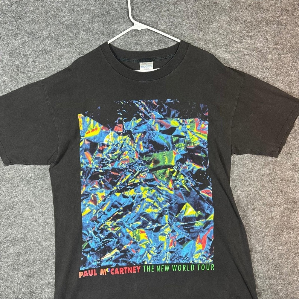 Paul McCartney The New World Tour T Shirt Mens Brockum‎ One Size Fits All Black